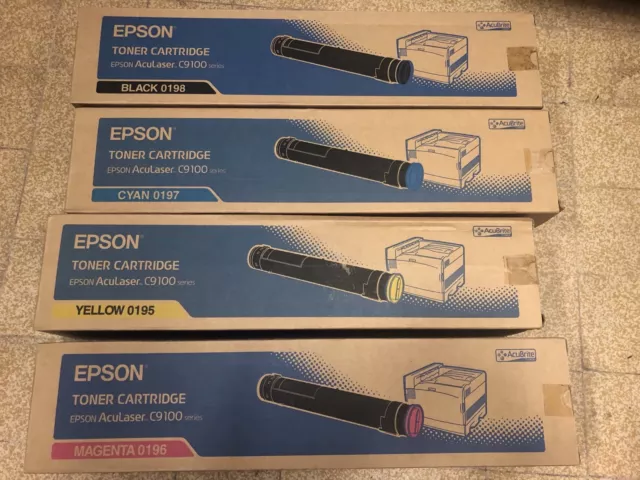 Original Toner Pour Epson Aculaser c 9100 cyan,yellow,magenta NEUF