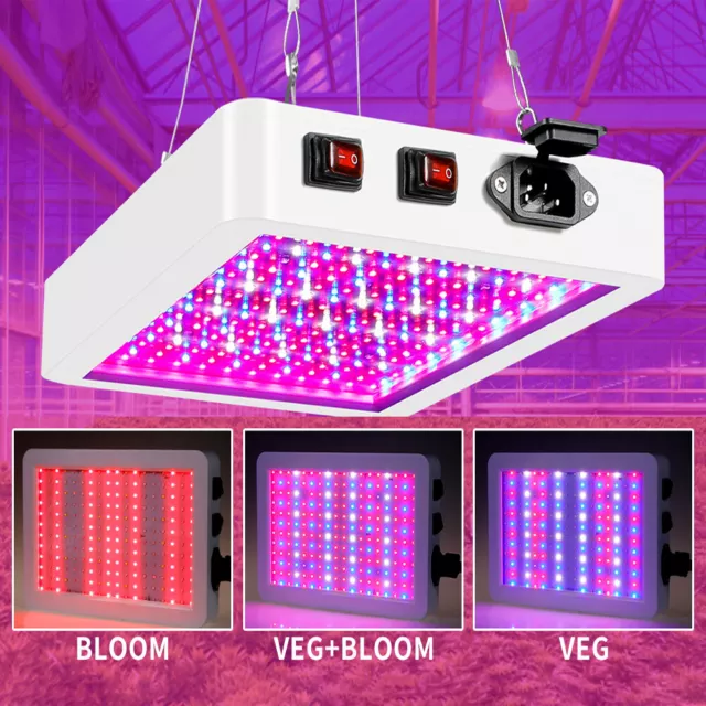 LED Plant Grow Light Panel Full Spectrum Indoor Hydroponic Flower Veg Plant Lamp