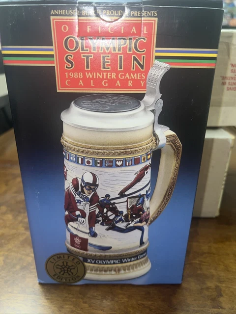 Budweiser 1988 Olympic Winter Games Calgary Limited Edition Stein Gerz