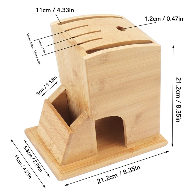 Soporte para cuchillos bonita decoración bambú fácil limpieza cuchillo bloque para cocinar