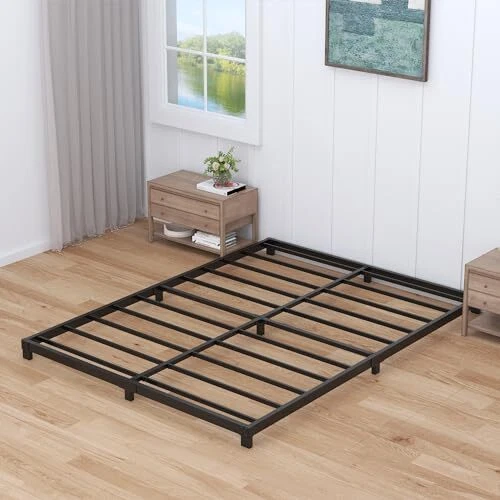 3 INCH BED Frame Low Profile Size Metal Bed Frame No Box Spring Full 3