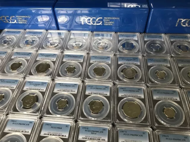 Estate Sale Us Graded Coins ▶Pcgs Ngc◀ 1 Slab Lot/Silver Gold Old Whole Sale Lot