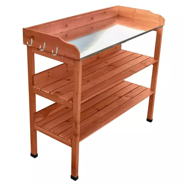Wooden Potting Planting Table Practical Working Decorative Bench Station Flower