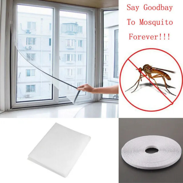 Anti-Mosquito Window Net Fly Insect Screen Door Mesh DIY Self-adhesive Useful