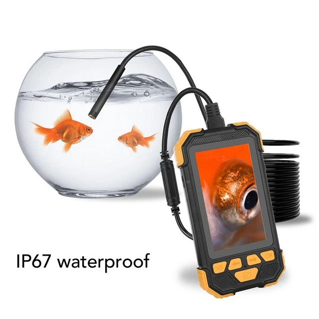 Orange Dual Lens Endoscope 7.9mm 1080P HD Digital Inspection Camera 4.3in IPS