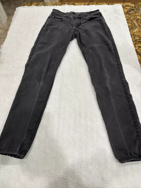 Guess Premium Power Skinny Low Rise Stretch Black Jeans Womens Size 26 Crop