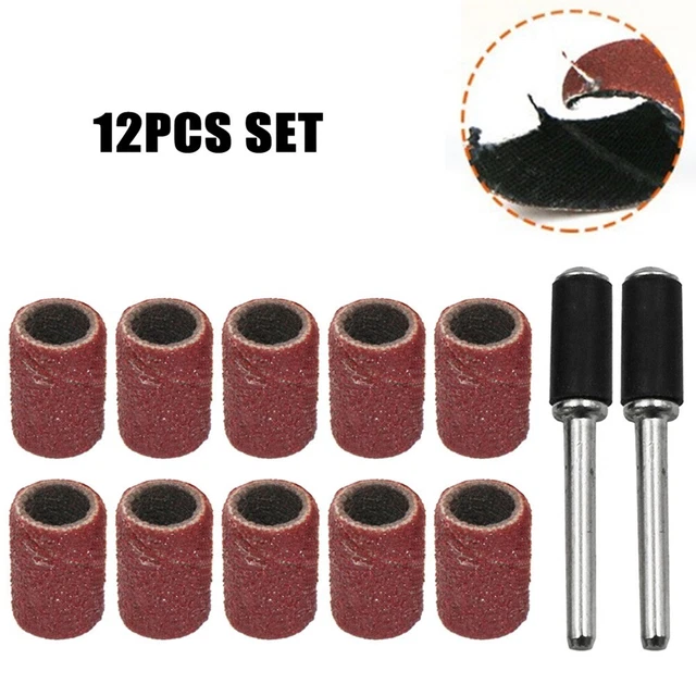 Accesorios de lijado Kit Liding Drum Abrasive Rotary Tool Mandrels Set 12 unidades