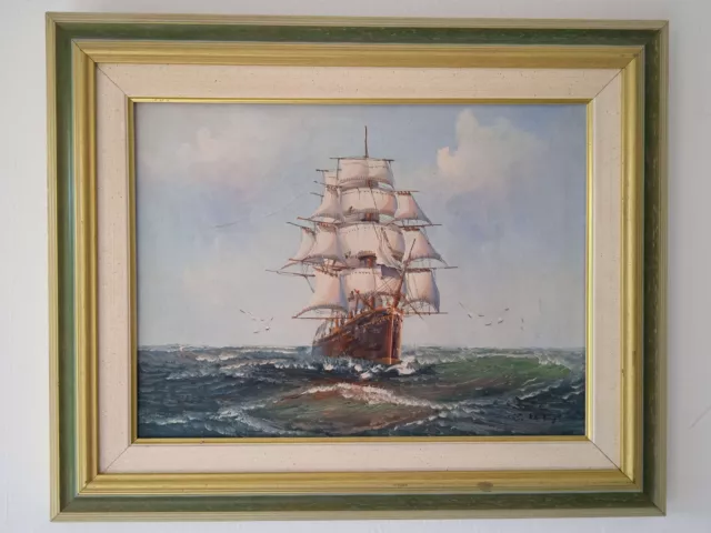 Marine peinture sur toile signée