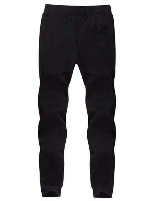 Yeokou Mens Casual Warm Sherpa Lined Elastic Waist Pant Trousers Joggers (Large,