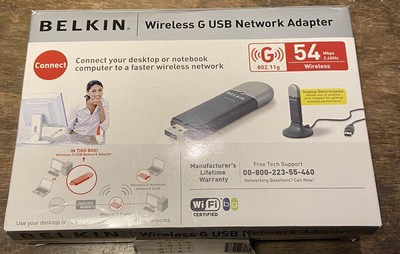 BELKIN F5D7050 PETE .... CONSEGNA GRATUITA TESTATA ADATTATORE DI RETE USB WIRELESS 