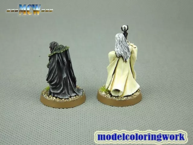 25mm Warhammer LOTR WGS painted Saruman and Grima A2 3