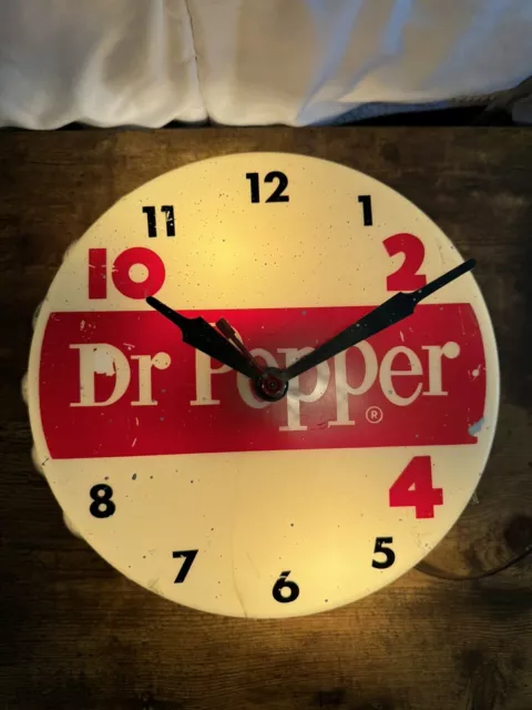 Vintage 1950s Dr. Pepper Clock - Working