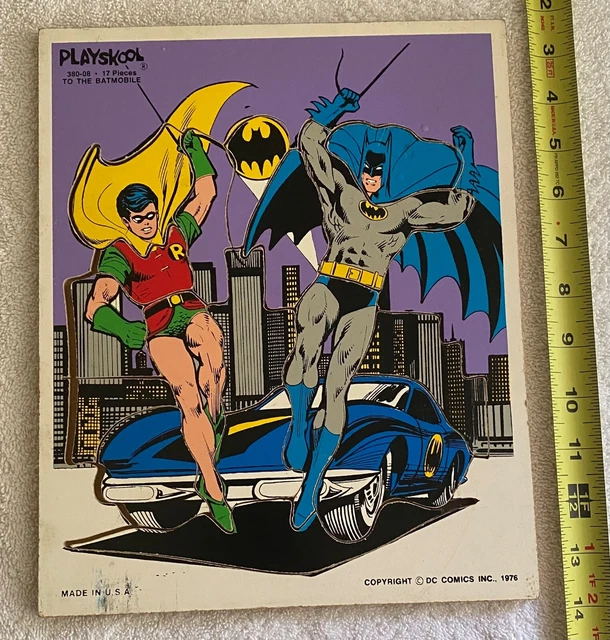Vintage DC Comics 1976 Batman The Batmobile Playskool puzzle