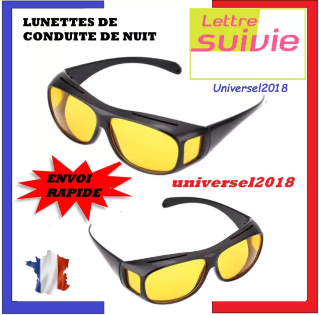 LUNETTES DE CONDUITE DE NUIT Anti-éblouissement Sur-lunettes