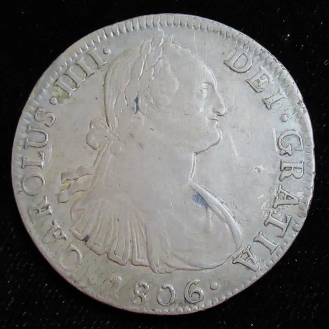 Mexico: Charles IV 8 Reales 1806 Mo-TH, Mexico City mint, KM109