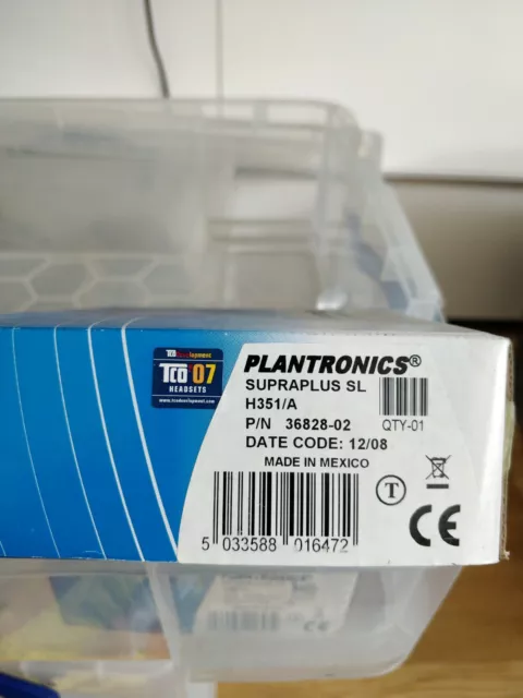 Plantronics H351 SupraPlus SL Monaural Voice Tube Telephone Headset with QD Plug