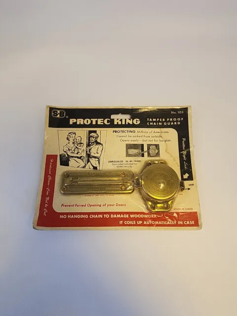 Rare Vintage Protec King Tamper Proof Chain Guard Gold No. 103 NOS Schulz Bros.