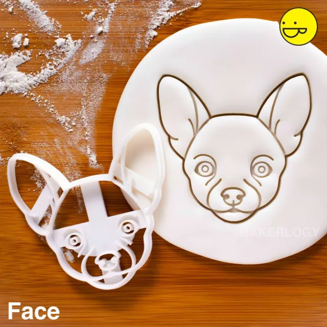 Chihuahua Face cookie cutter | Cute treats dog rescue shelter pet vet biscuit