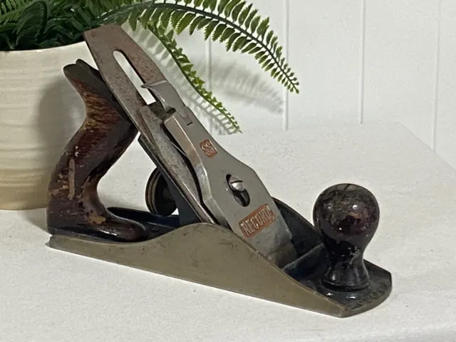 VINTAGE RECORD No 4 SS STAY SET SMOOTHING PLANE WITH BEECH HANDLES