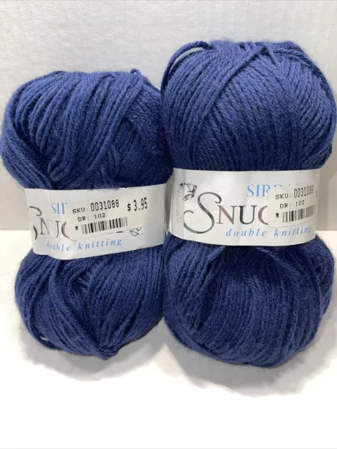 New 2 Skeins Of  50 Grams Sirdar Snuggle Yarn Color Navy Blue