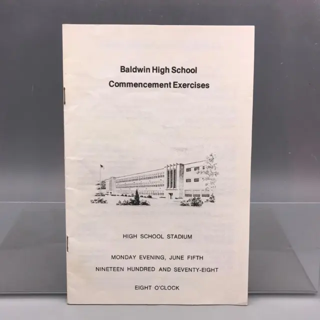 Baldwin High School Pittsburgh Graduierung Programm 1978