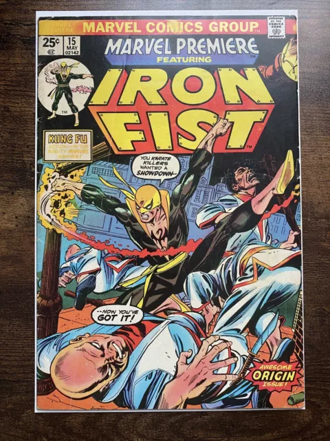 Marvel Premiere #15 Comic 1974 1st Appearance & Origin of Iron Fist Daniel Rand