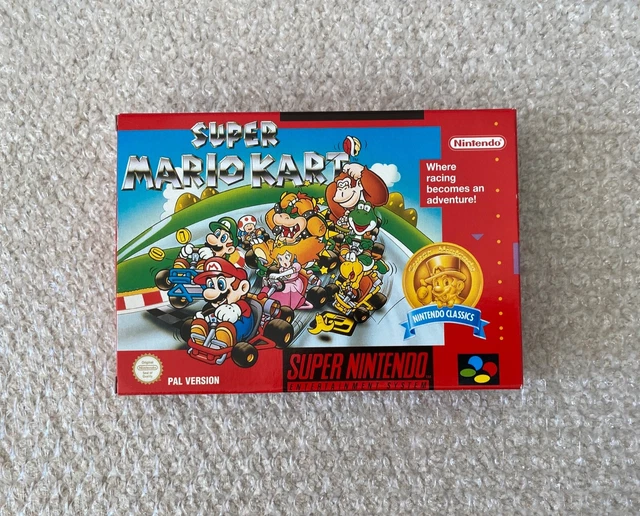 *MINT* Super Mario Kart ~ Super Nintendo SNES PAL Boxed Complete CIB Collectors