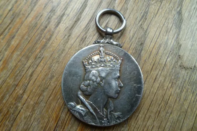 official QEII 1953 Coronation silver medal.