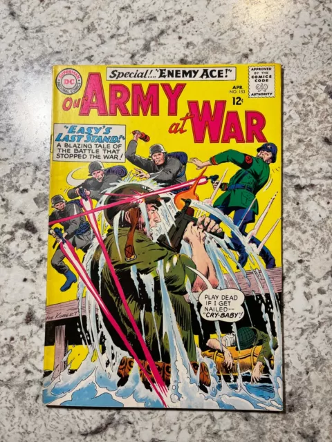 Our Army at War #153 (DC Comics 1965) Sgt. Rock appearance Joe Kubert cover art