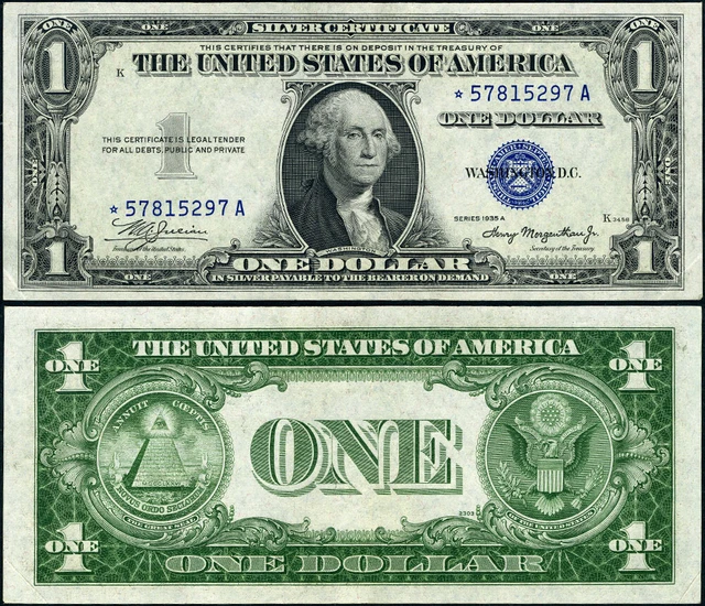FR. 1608* $1 1935-A Silver Certificate Non-Mule *-A Block CU Star