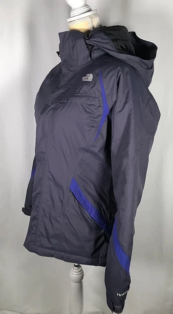The North Face HyVent Women Rain Jacket Small Windbreaker Zip Hooded Plum
