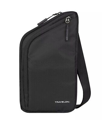 TRAVELON Slim Crossbody Bag, Black