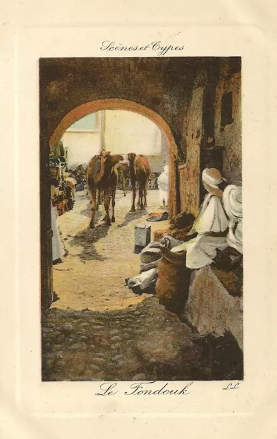 Postcard Africa Algeria Scenes And Types Le Fondouk