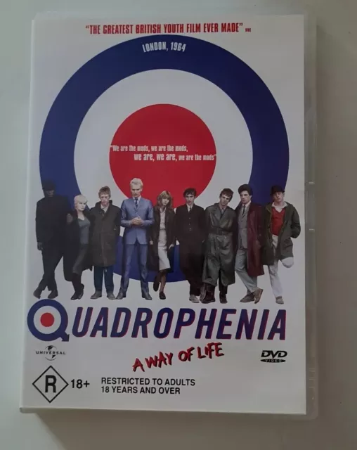 Quadrophenia  (DVD, 1979).                     Good Condition/FreePost 2