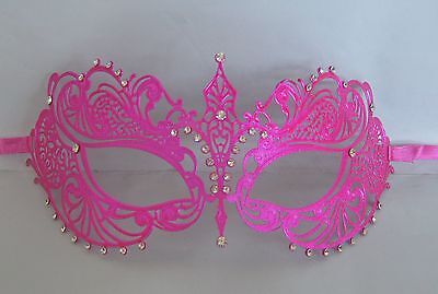 Pink Filigree Metal Venetian Party Masquerade Mask *NEW* Express Post Available