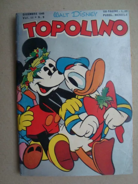 topolino libretto n°9 ed.mondadori 1949