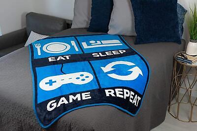 Eat Sleep Gioco Repeat Grande Gamer Coperta IN Pile Coperta 152x114cm