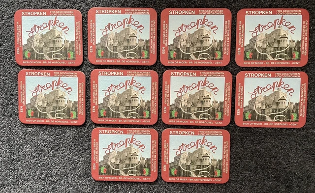 10 Stropken Gent Beer Mat Pack - Home Bar / Pub Experience