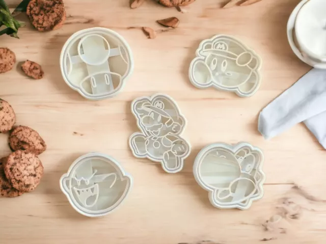 Emporte-pièces Mario, Set de découpeurs à biscuits, Pour fans de jeux vidéo,