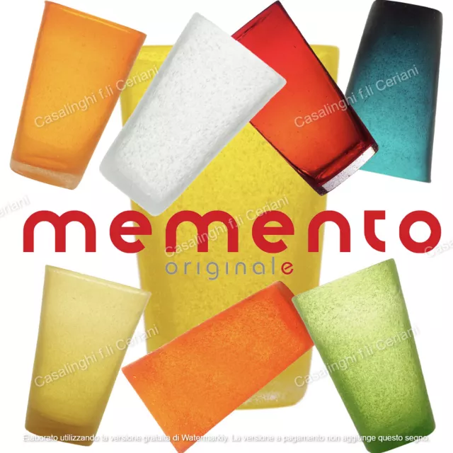Memento -Drink- Glass - Bicchiere in Vetro - Vari Colori h cm 13.70 x ø 8.70