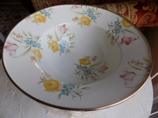 Mackenzie-Child’s Aurora New York  large serving bowl with flowers
