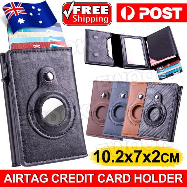 Leather Airtag Wallet Card Holder Smart Anti-lost Protective Case Cover Wallet