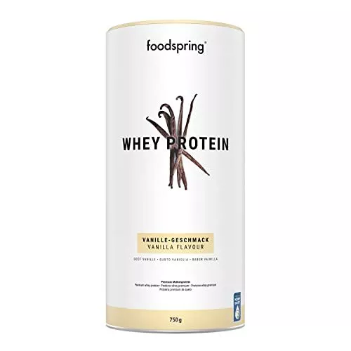 Protéine en Poudre Whey foodspring Vanille - Avec 24g de protéines pour la prise