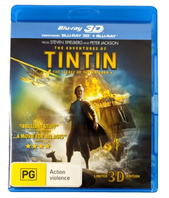 The Adventures Of Tintin 3D Blu-ray The Secret Of The Unicorn | Region B