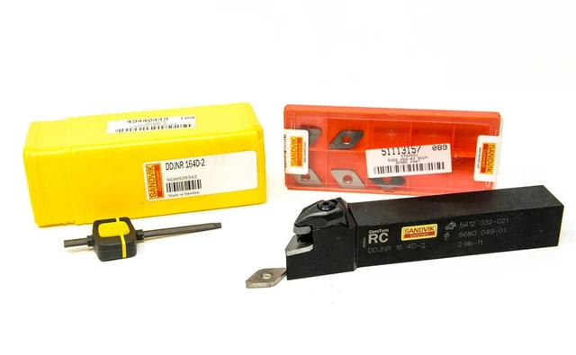 SANDVIK COROMANT RH DDJN -6° Negative Rake Indexable Turning Toolholder & Shims