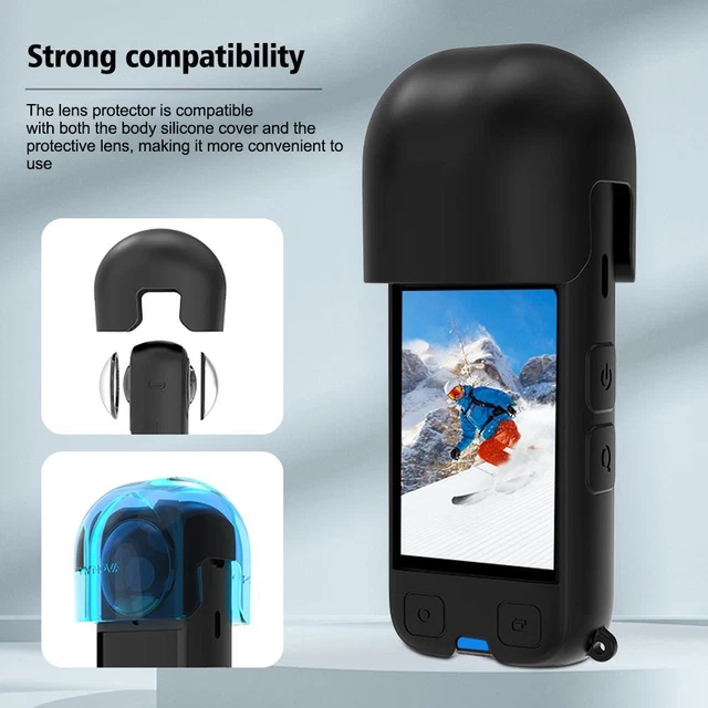 MotuTech Lens Cover For Insta360 Ace/Ace Pro Silicone Lens Cap Snap On