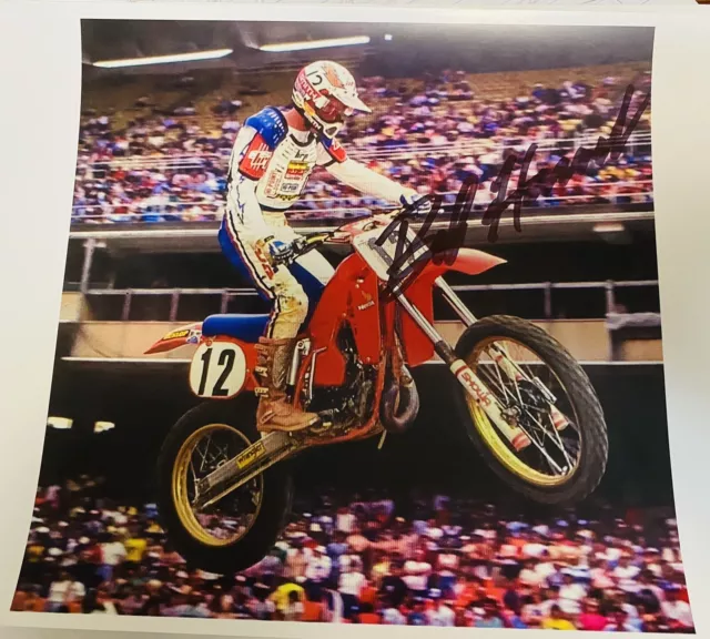 bob hurricane hannah motocross signed photo 8 1/2”X 11”