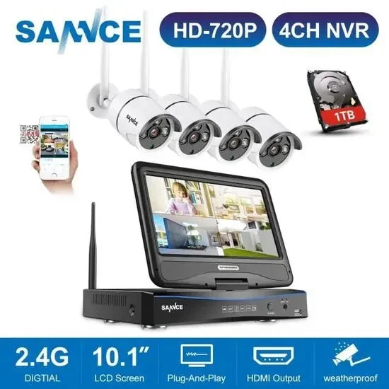 Moniteur De Vidéosurveillance ToteVision SmartCam 9,7” (Lot ADT) Pour Pièces - Non Testé
