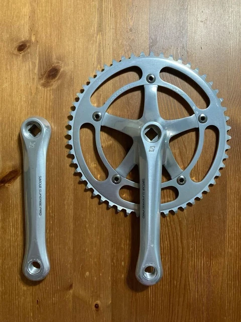 suntour superbe pro クランク　167.5 njs RARE SUNTOUR SUPERBE Pro NJS Crankset 167.5 48T Fixed Gear Keirin