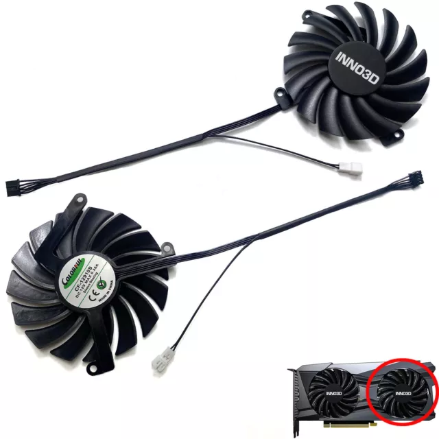 Fan for INNO3D RTX3060ti 3080 TWIN X2 OC Black Gold Extreme Graphics Card Parts 3